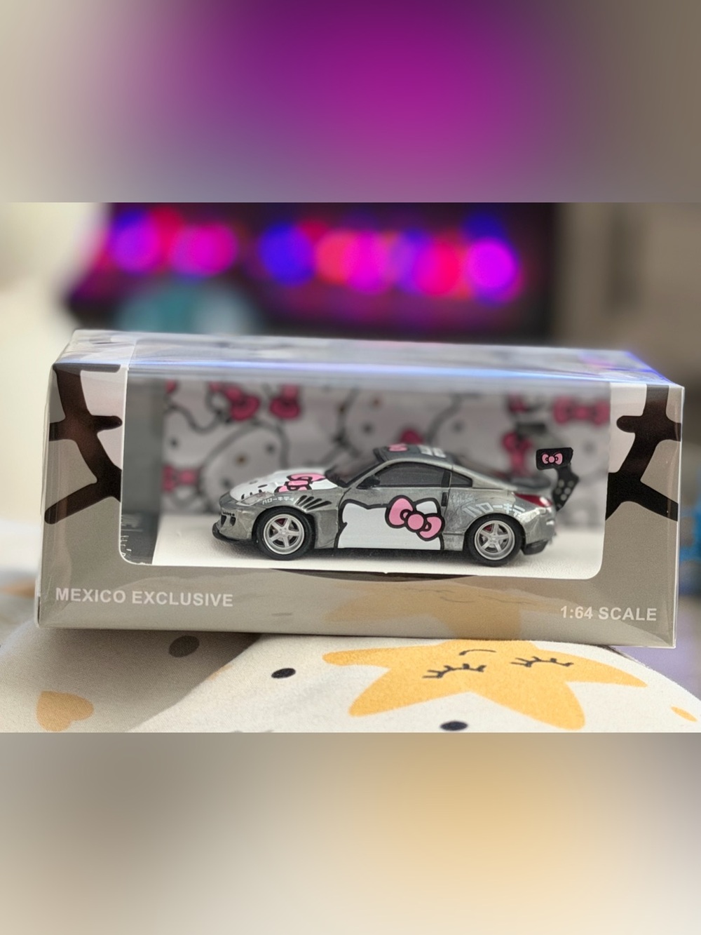 Hello Kitty Silver and Pink Collectible Sports Car - Mexico Exclusive